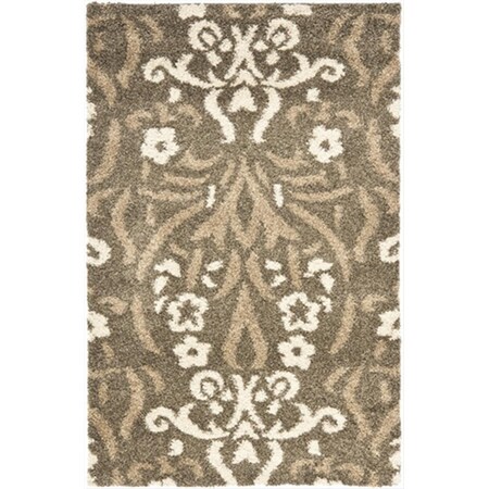 Safavieh 4 x 6 ft. Small Rectangle Smoke and Beige Florida Shag Rug SG457-7913-4